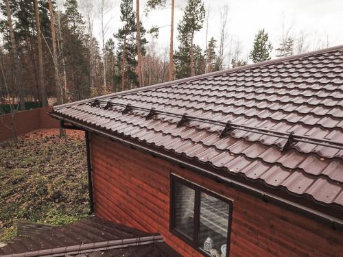 Металлочерепица Grand Line Kvinta Uno Velur RAL 8017 Шоколад