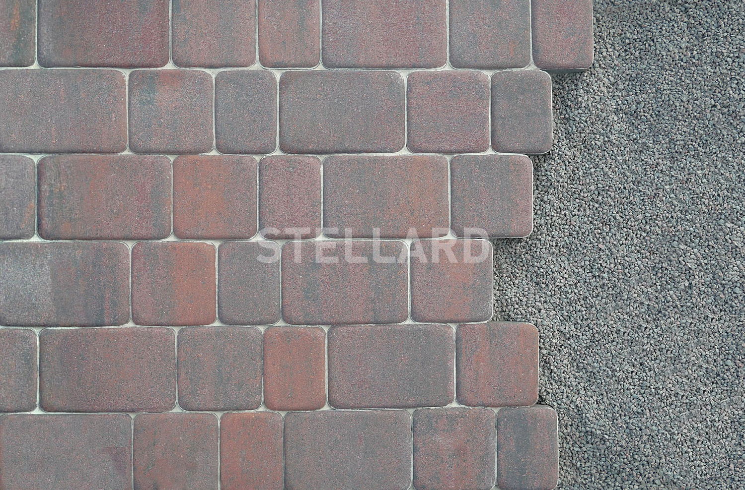 Тротуарная плитка Stellard Старый город Color mix Браун 40